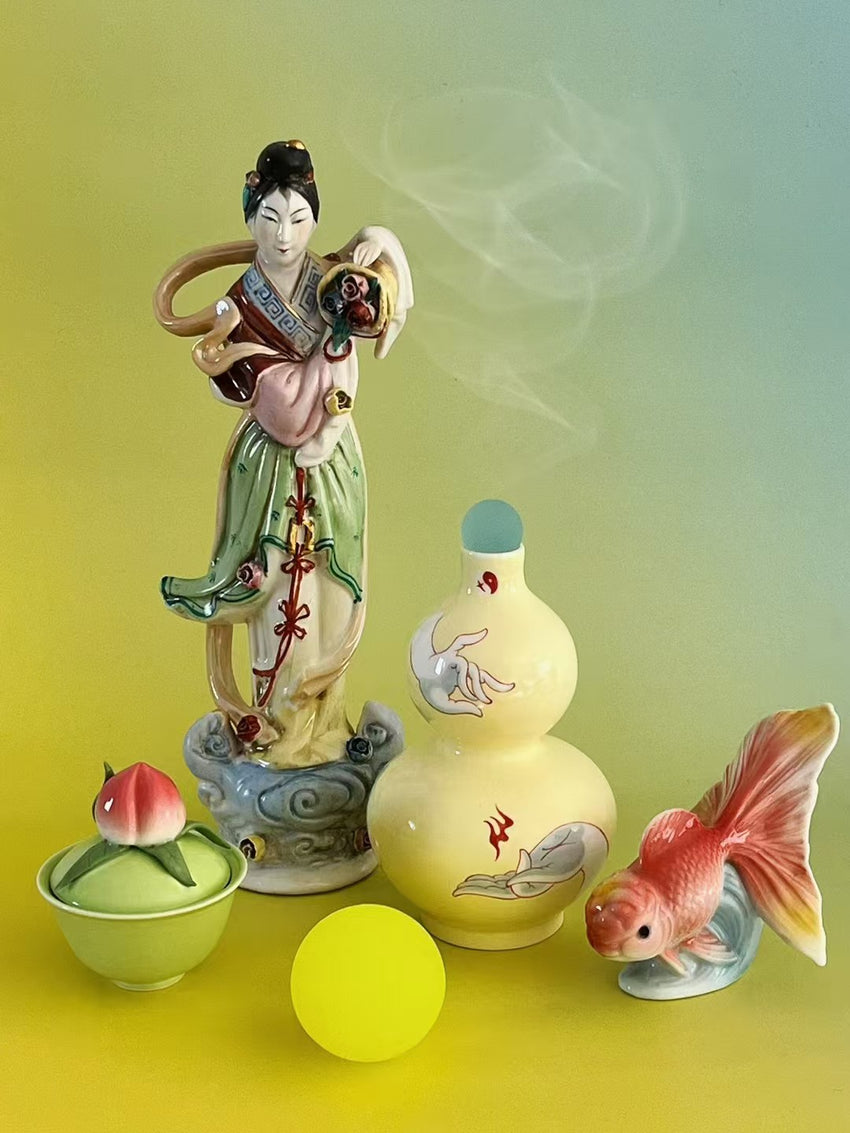Yellow Double-Gourd Vase