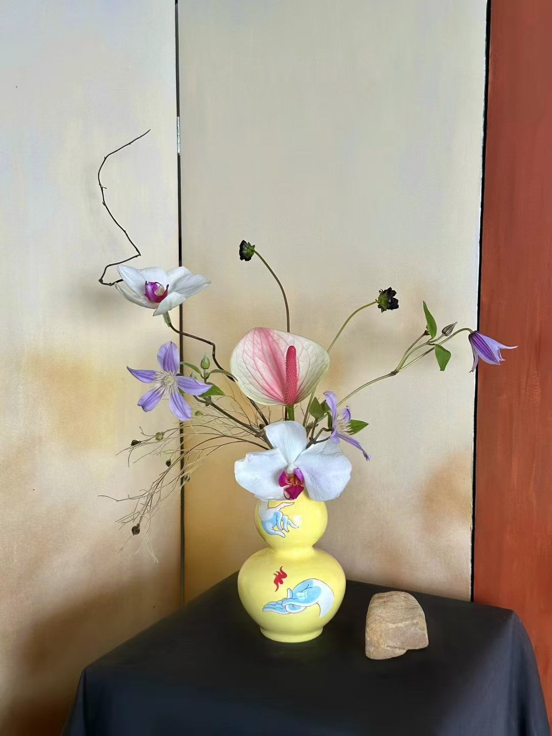 Yellow Double-Gourd Vase